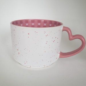 NWOT Speckled Ceramic Tea Coffee Mug Heart Handle Market Finds Valentine’s Gift